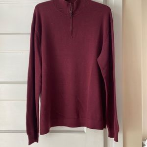 Perry Ellis zippered neck mens xl cotton sweater